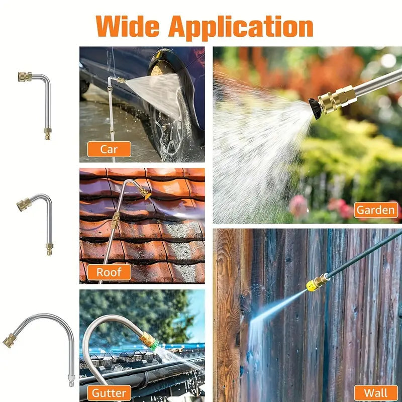 High Pressure Washer Extension Wand, 1/4 Quick Connect Power Washer Lance With 6 Nozzle Tips Explore Online