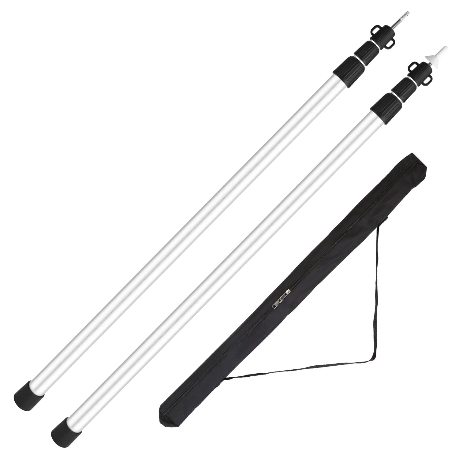 2-Piece: Telescoping Tarp Poles Portable Aluminum Awning Poles Cheap Geniue Stockist