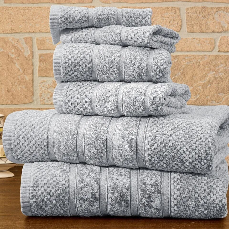 6-Piece Bibb Home Absorbent 100% Egyptian Cotton Towel Set Free Shipping Factory Outlet