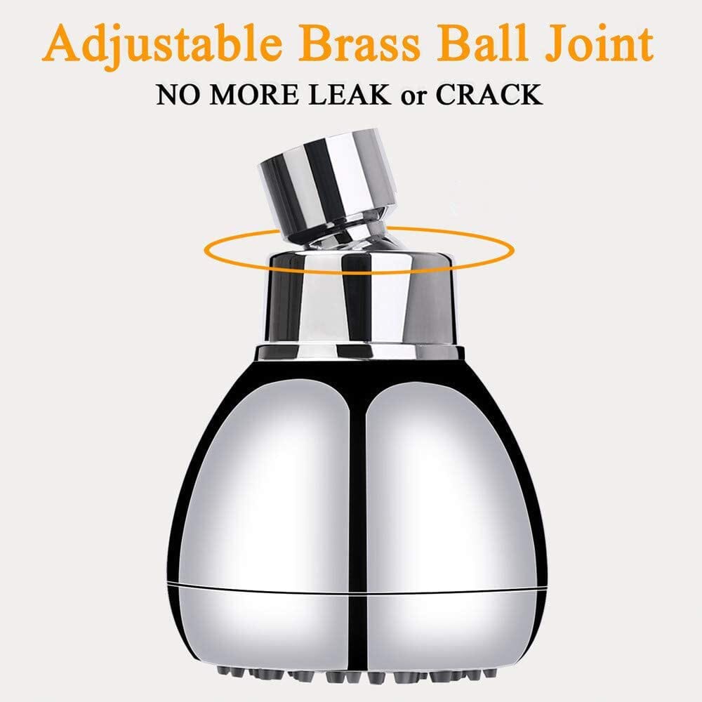 High Pressure Shower Head 3 Anti-clog Anti-leak Fixed with Adjustable Swivel Brass Ball Joint Cheap