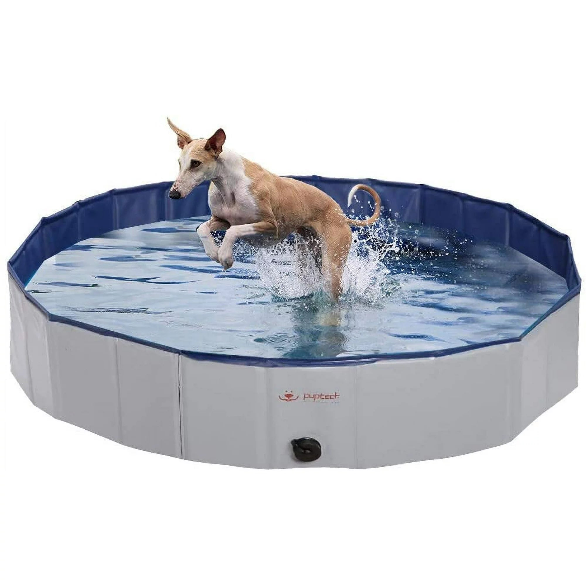 PUPTECK Foldable Dog Swimming Pool - Portable Pet Bathing Tub Leakproof (Gray) Manchester Cheap Pice