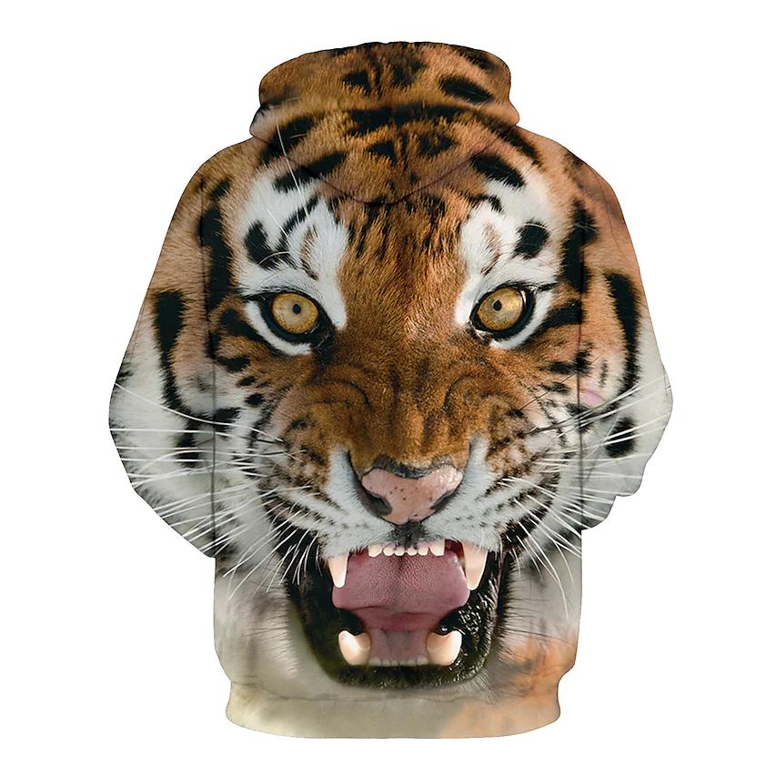 Men's Animal Patterned 3D Tiger Hoodie Really Cheap Shoes Online