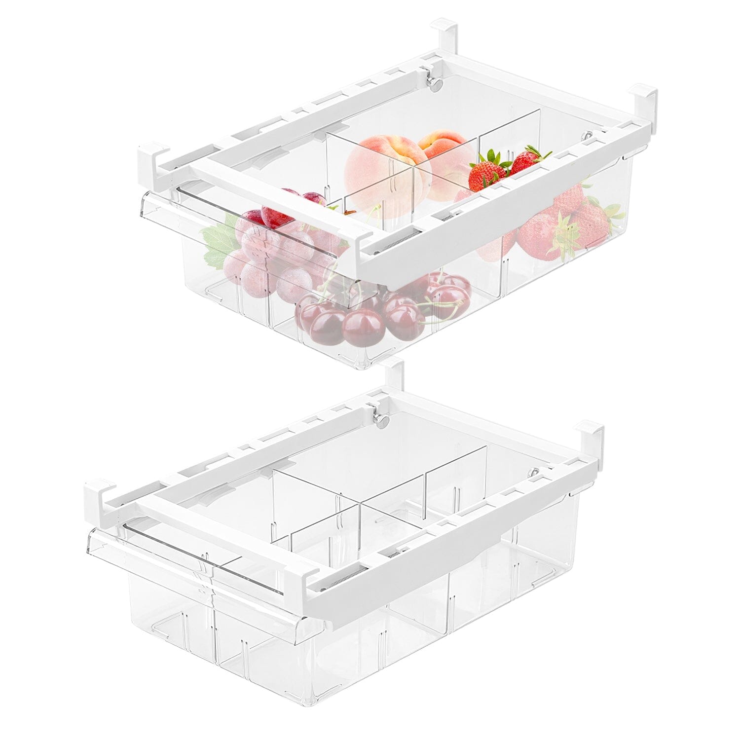 2-Piece: Refrigerator Egg Drawer 36 Egg Capacity Snap On Hanging Storage Tray Good Selling Cheap Pice