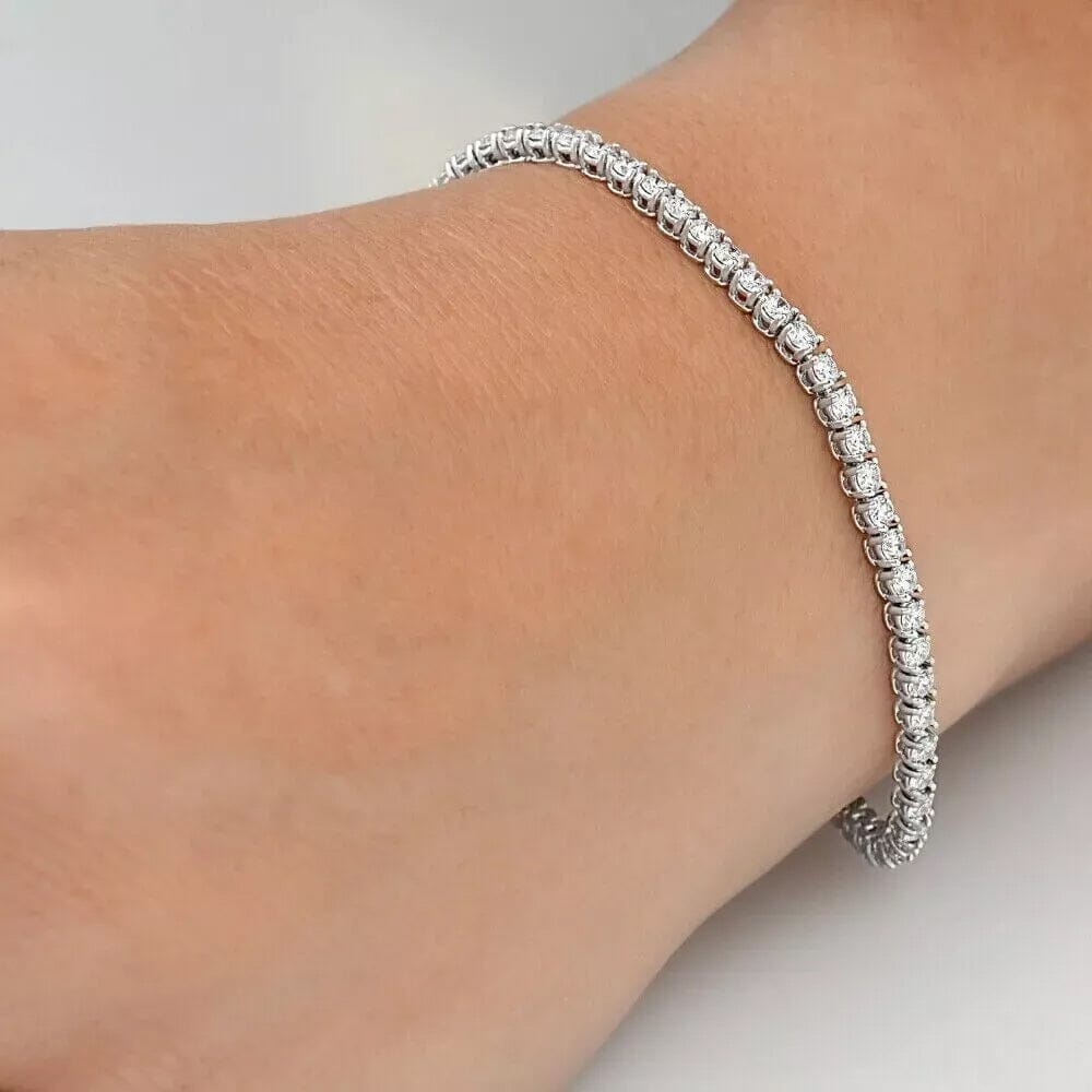 8Ct Lab Grown IGI Certified Diamond Women's Tennis Bracelet 14K White Gold 6 Clearance Latest