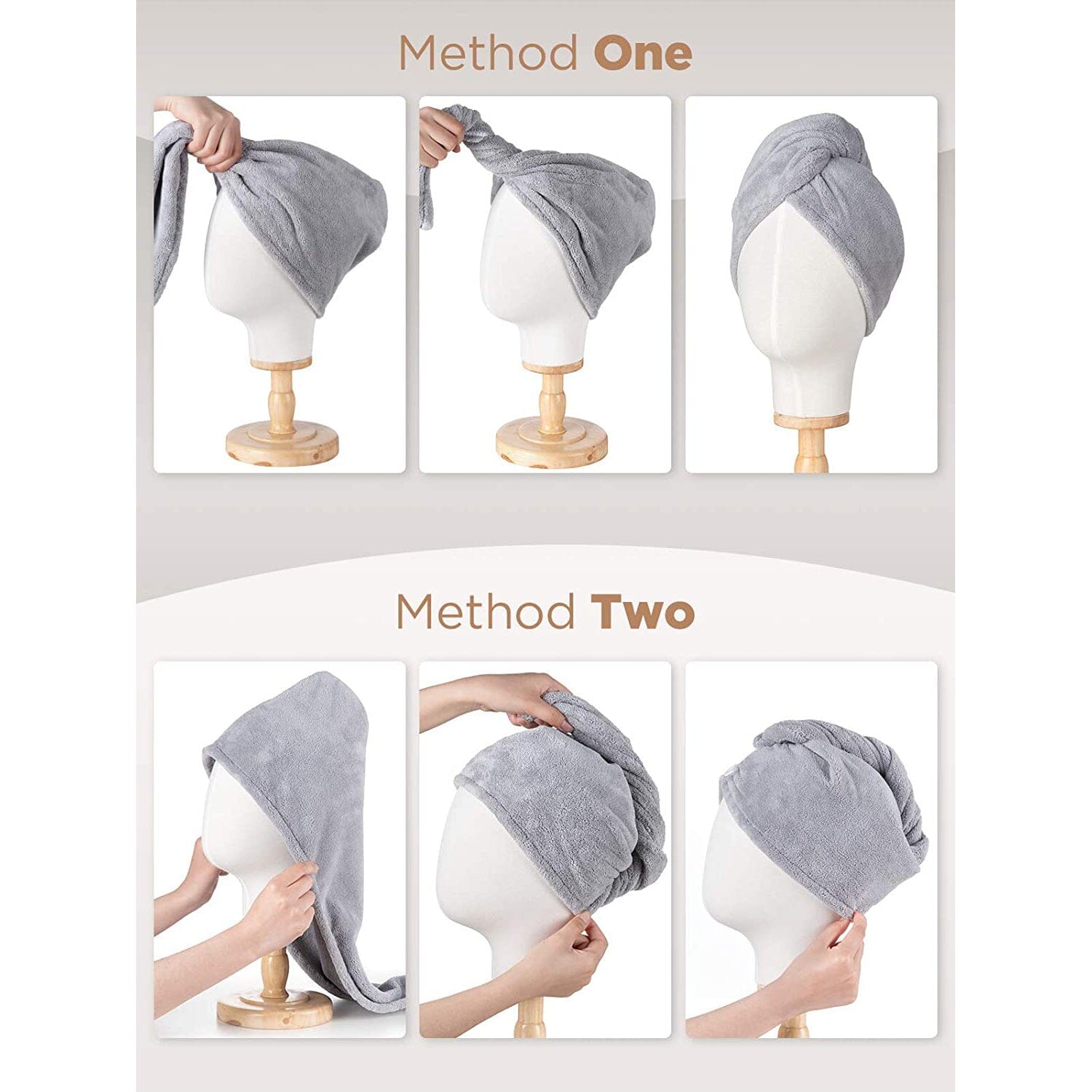 3-Pack: Hicober Microfiber Hair Towel Cheap Pictures