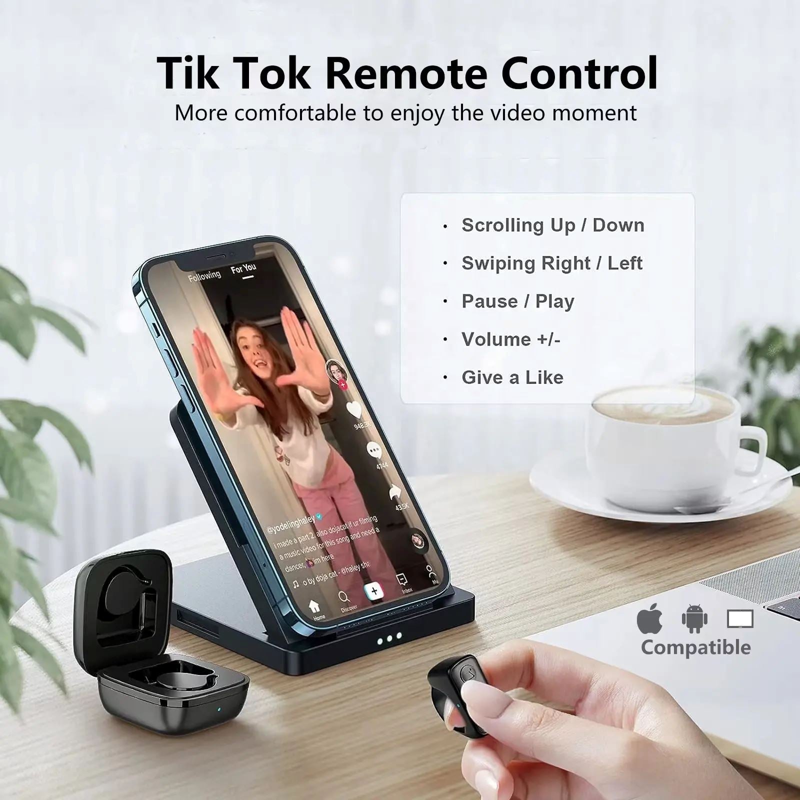 Portable Selfie Timer Bluetooth Remote Control Finger Ring Cheap Sale Visit New