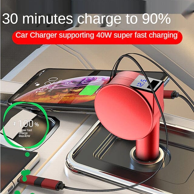 3-in-1 Retractable Car Phone Charger Clearance Get Authentic