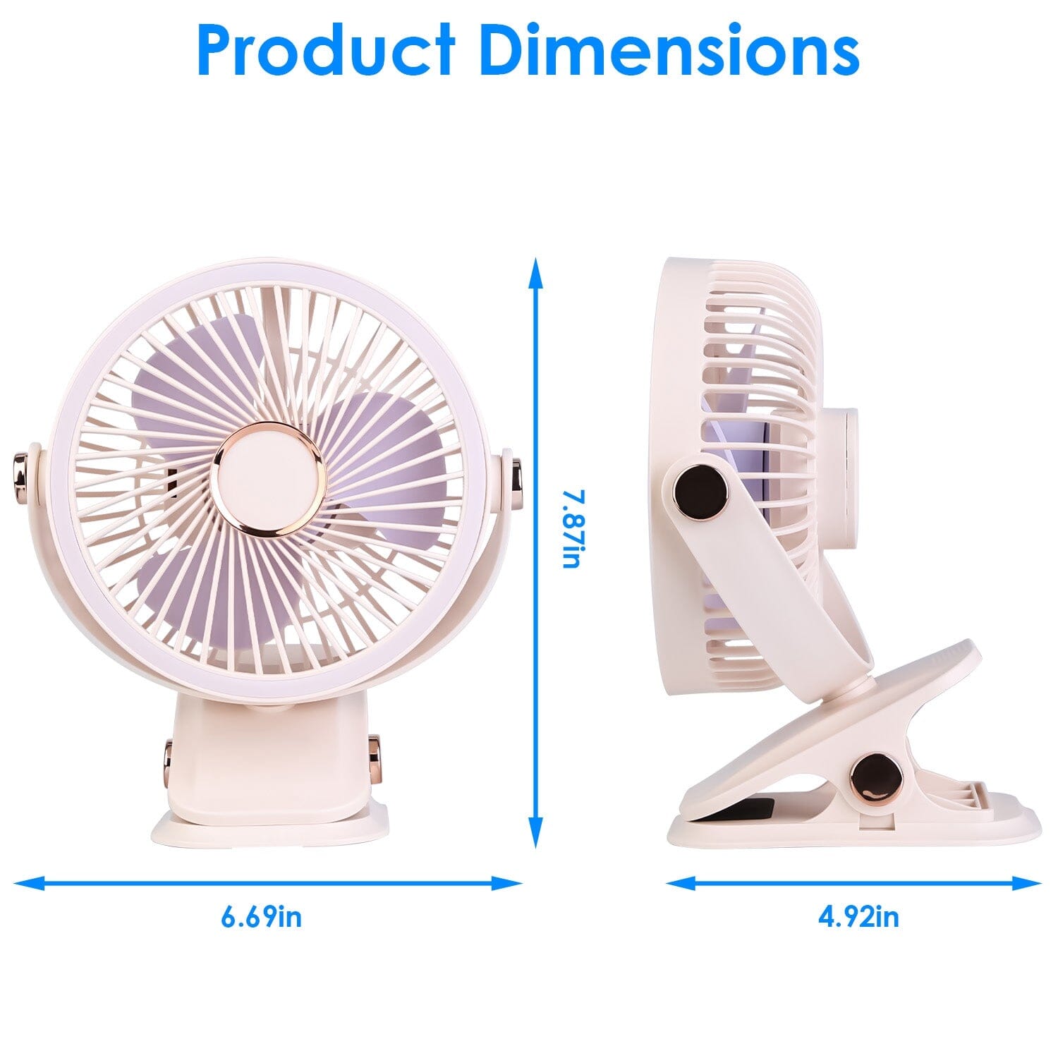 Portable Quiet Rechargeable Clip-On Fan Buy Online