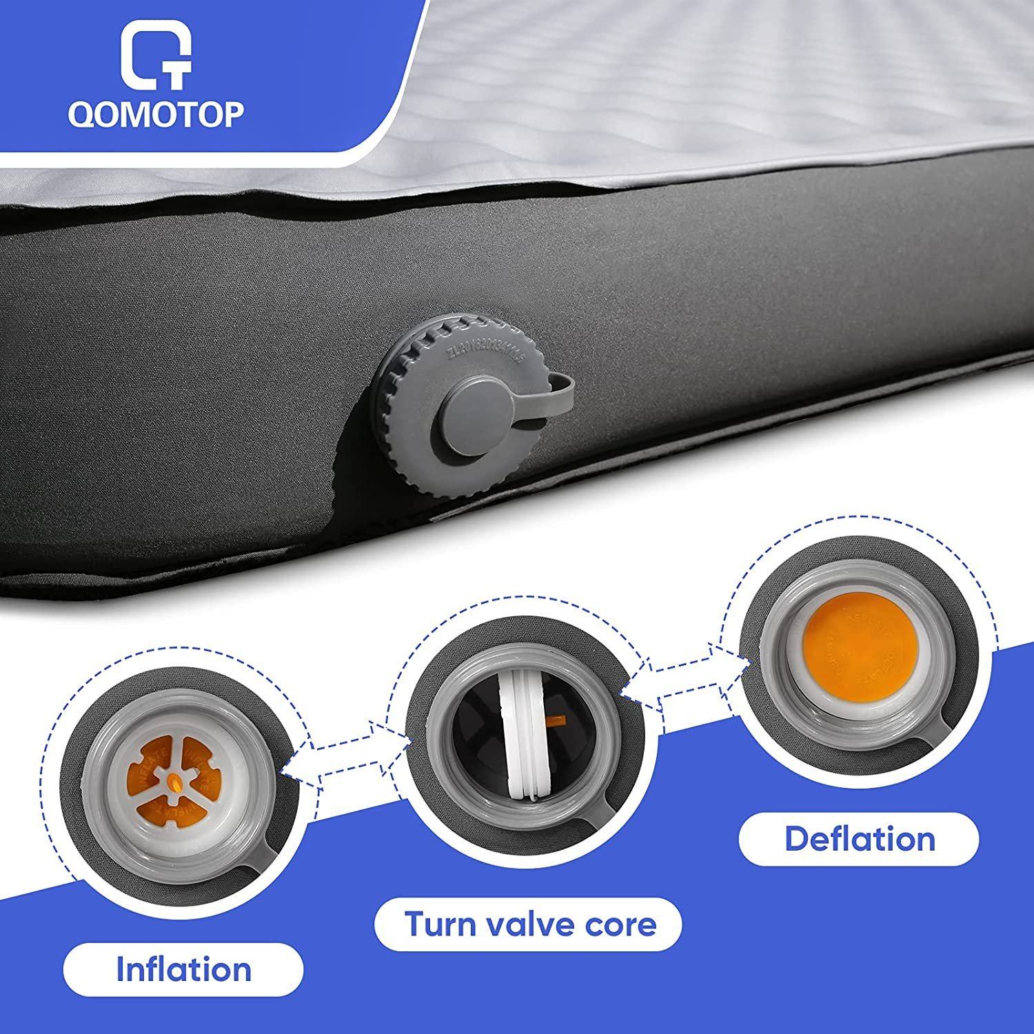 QOMOTOP Ultra Thick Self-Inflating Camping Mattress Cheap Sale Footaction