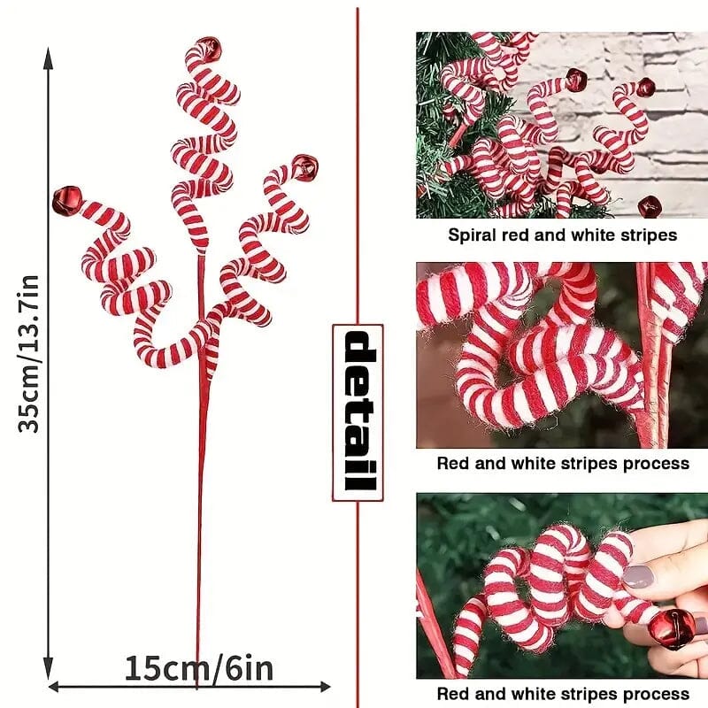 6-Pieces: Red White Candy Christmas Tree Decorations Genuine Cheap Online