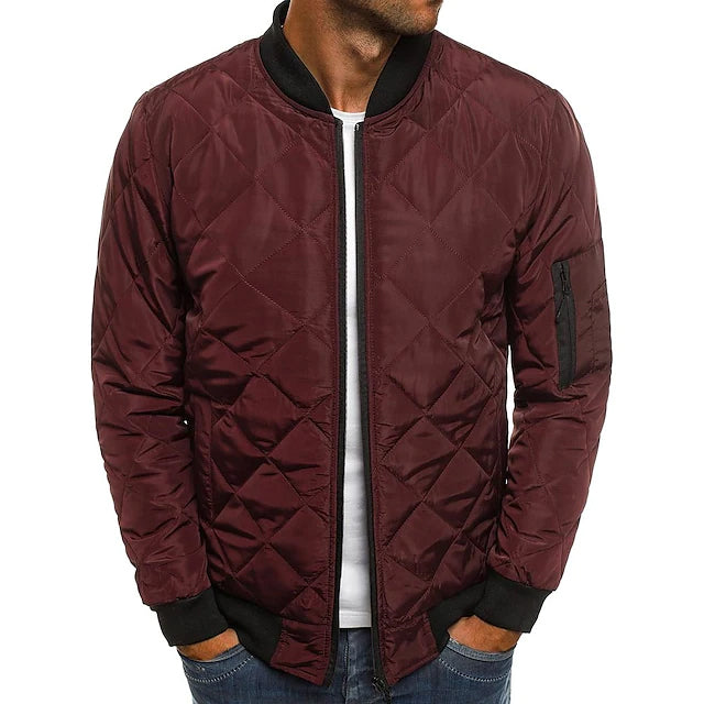 Men's Bomber Quilted Diamond Padded Jacket Clearance Nicekicks