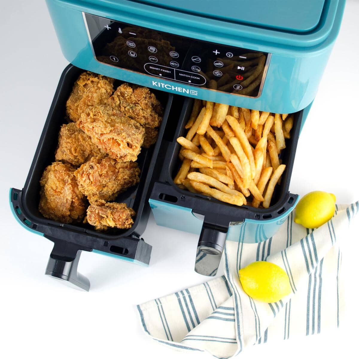 Kitchen HQ 10-in-1 9-Quart Dual Air Fryer with Kebabs (Refurbished) Cheap Footlocker Finishline