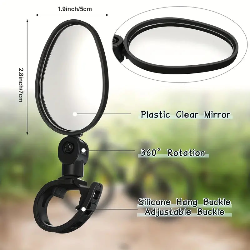 2-Piece: 360° Adjustable Rotatable Handlebar Mirror - Wide Angle Bicycle Mirror Buy Cheap Official Site