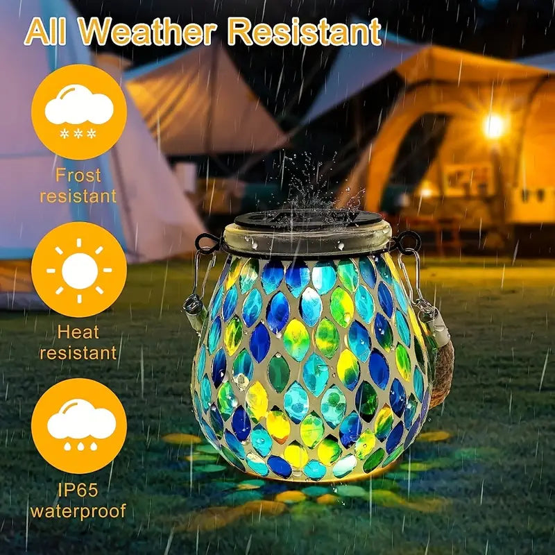 Solar Outdoor Mosaic Lantern High Quality