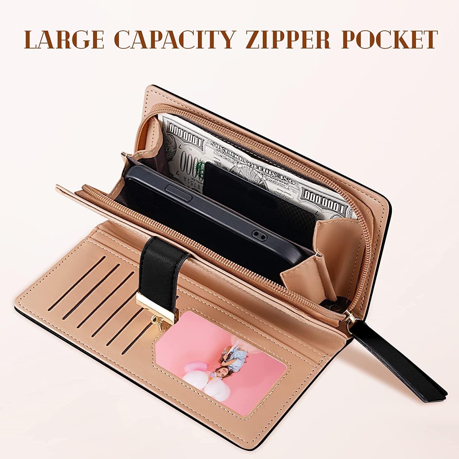 Sweet Cute Women's Long Leaf Bifold Wallet Cheap Sale Collections