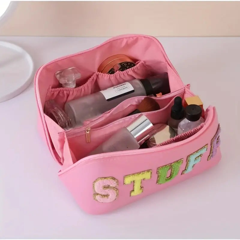 Chenille Letter Patches Cosmetic Bag Free Shipping Top Quality