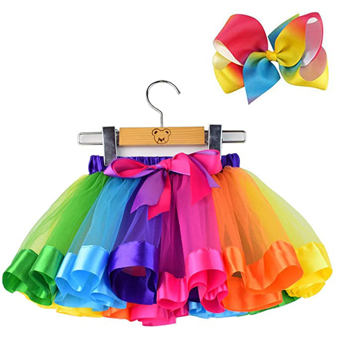 Girl's Layered Ballet Tulle Rainbow Tutu Skirt 2025 New Cheap Online