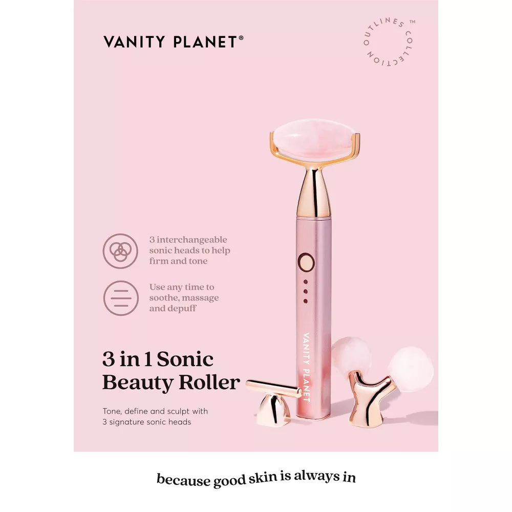 Vanity Planet 3-in-1 Sonic Beauty Face Roller Free Shipping Sast