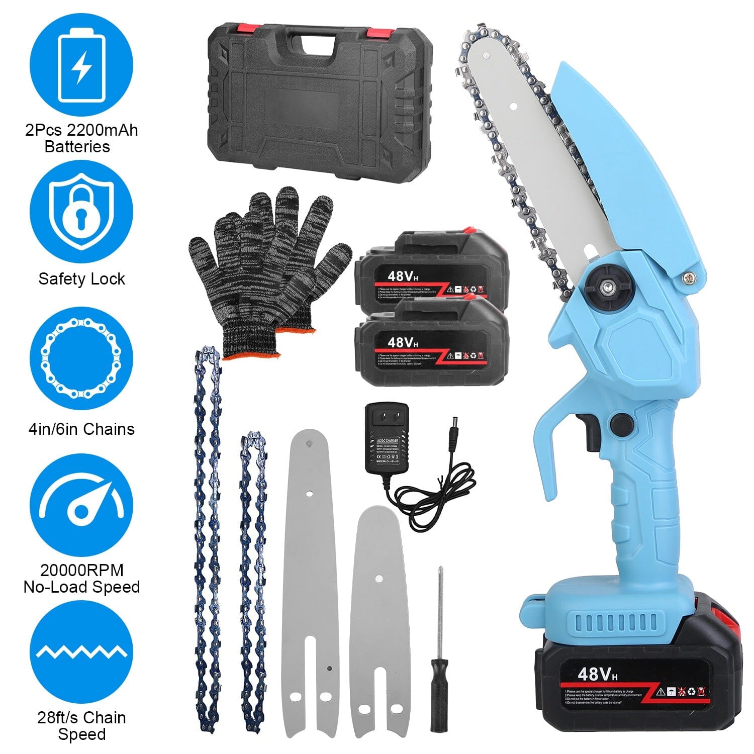 Portable Handheld Cordless Small Chain Saw Battery Powered Outlet Genuine