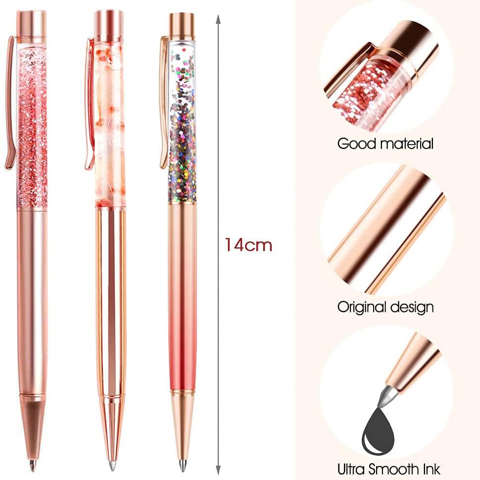 5-Piece: Bling Dynamic Liquid Ballpoint Pens Discount 2025 New