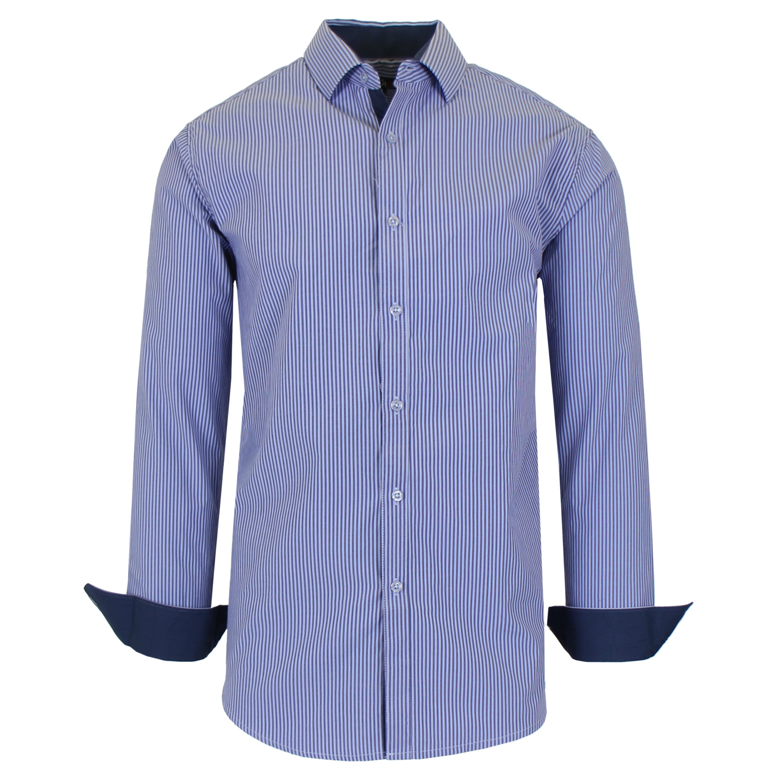 Men's Long Sleeve Slim Fitting Gingham Pattern Dress Shirts Discount Wholesale