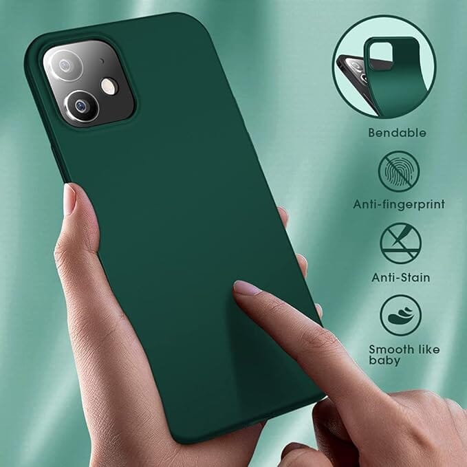 iPhone 12 Pro & iPhone 12 Case Ultra-Thin Soft Flexible TPU Matte Finish Coating - Green Sale In China