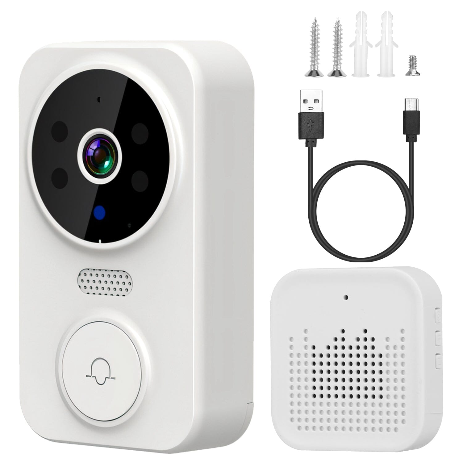 1080P WiFi Security Doorbell Camera 2-Way Audio Free Cloud Storage Free Shipping Outlet