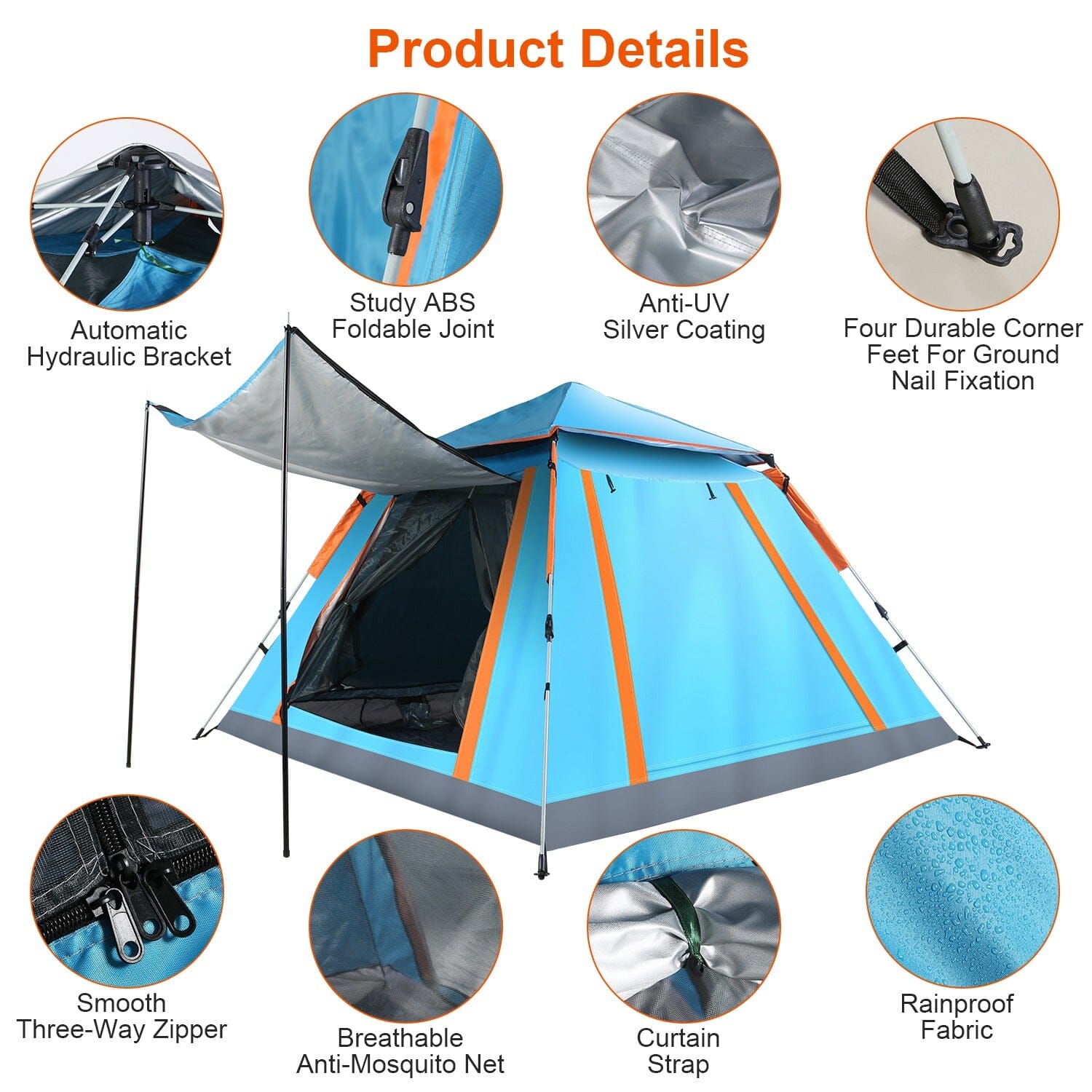 4-5 Person Camping Tent Outdoor Foldable Waterproof Tent Many Kinds Of Cheap Pice