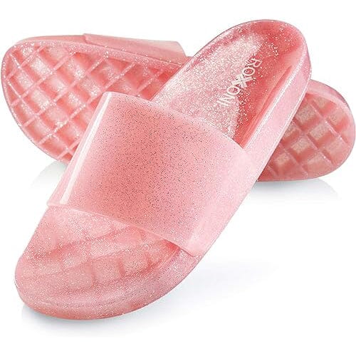 Roxoni Women's Summer Flip Flop Open Toe Jelly Glitter Slide Sandal Slippers Discount Manchester