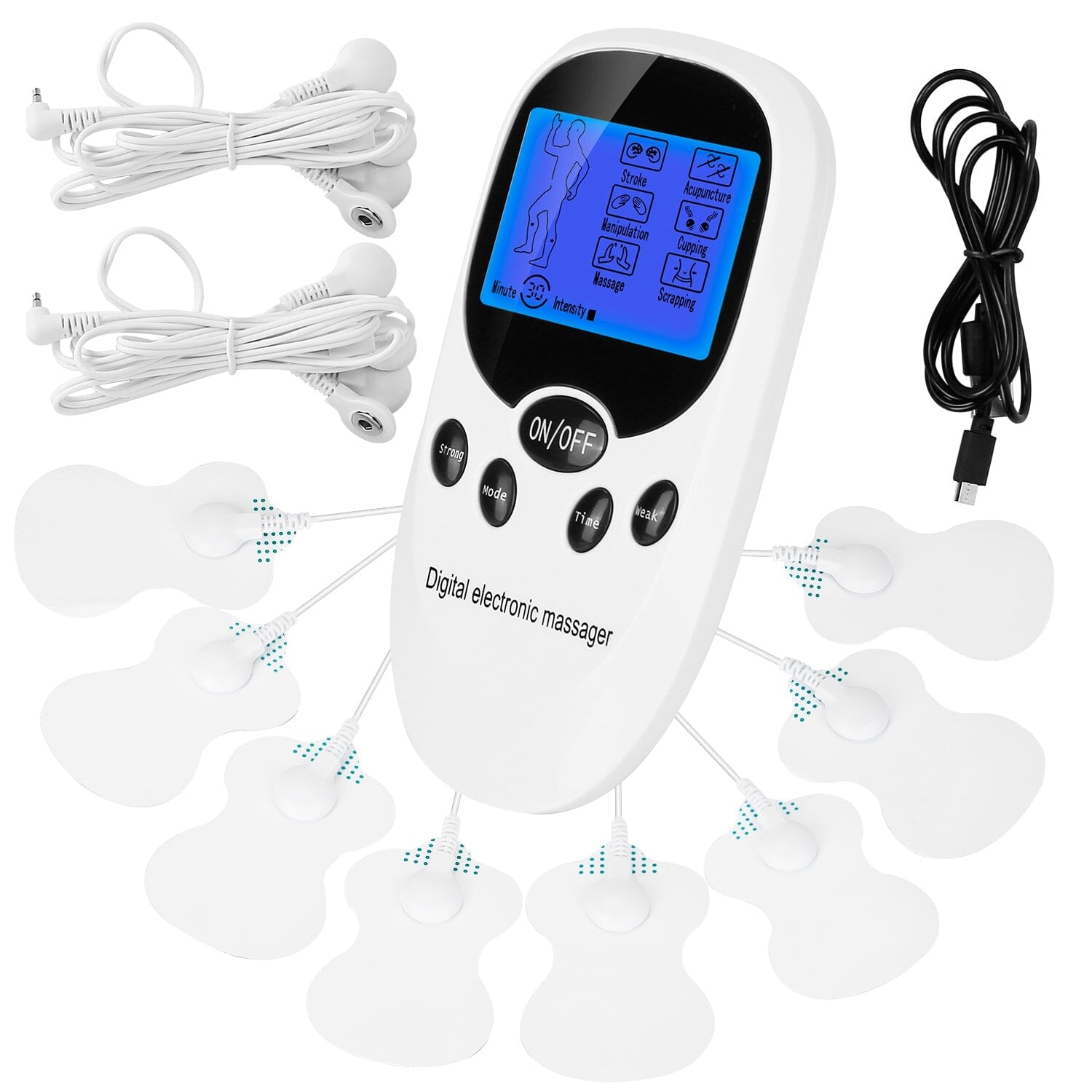 Electric Muscle Stimulator with Electrode Pads Wires Affordable Cheap Pice