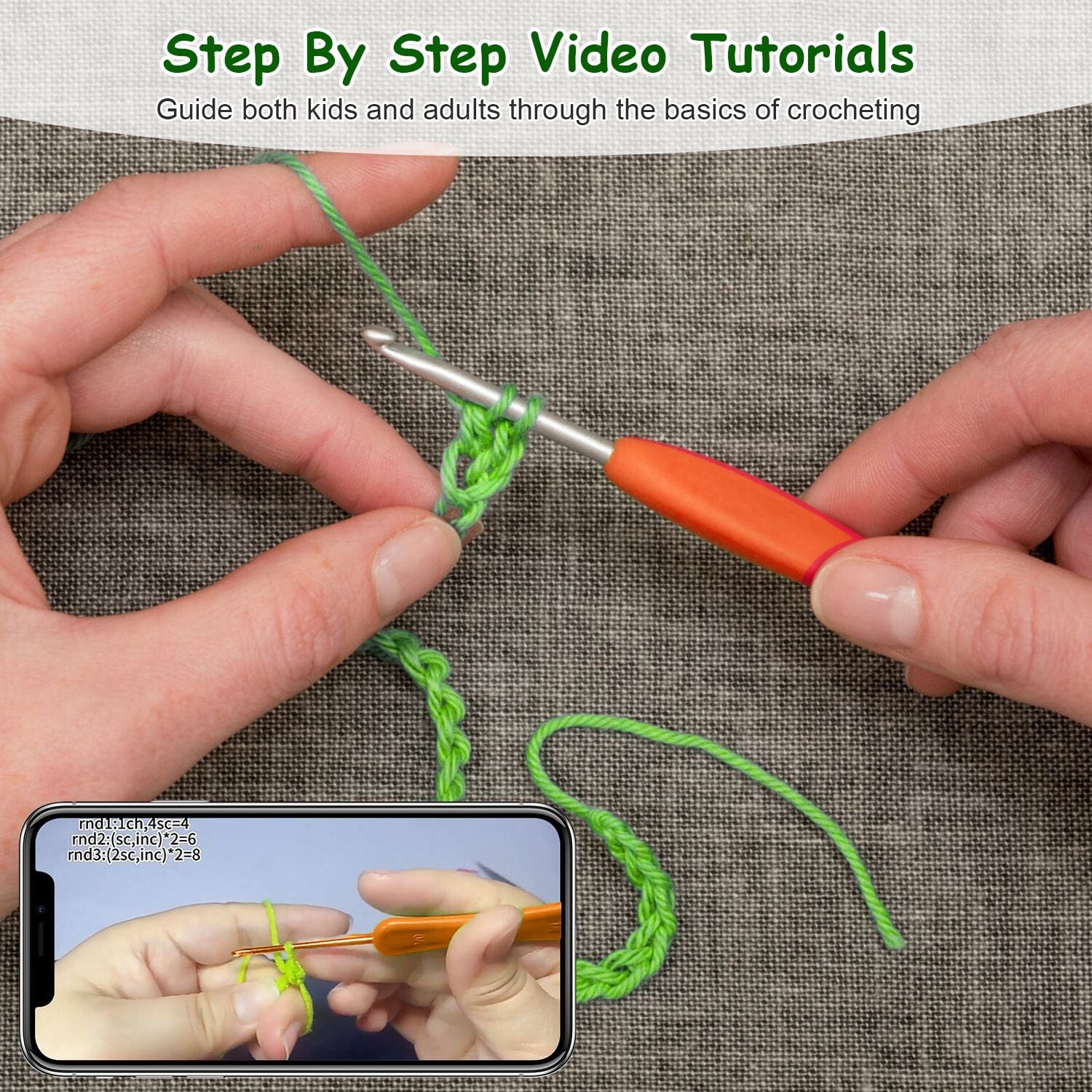 Crochet Kit for Beginners DIY Knitting Supplies Sale New Styles