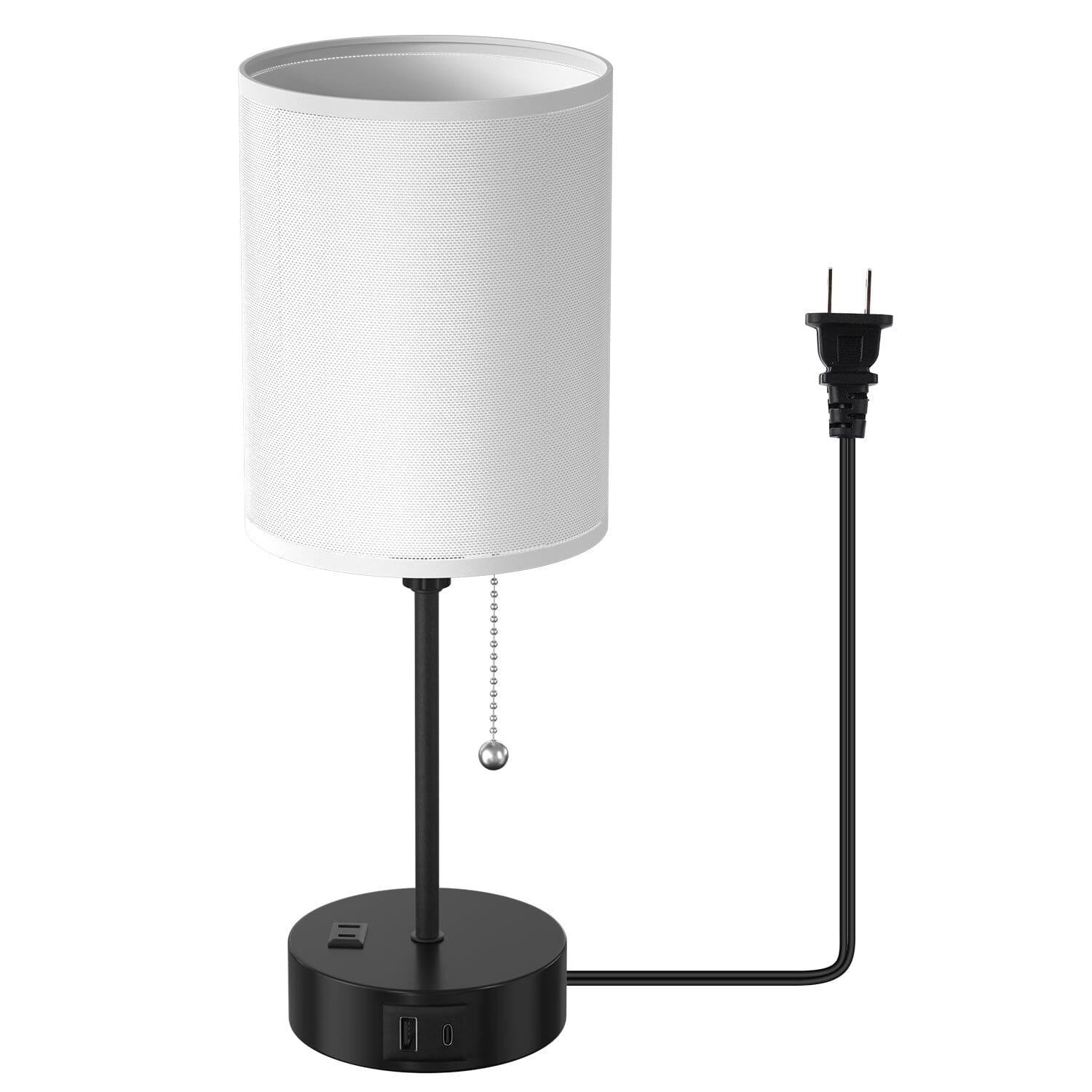 2-Pieces: Bedside Lamps 3 Color Modes USB C+A AC Output Ports Pull Chain Cheap Sale Manchester Great Sale