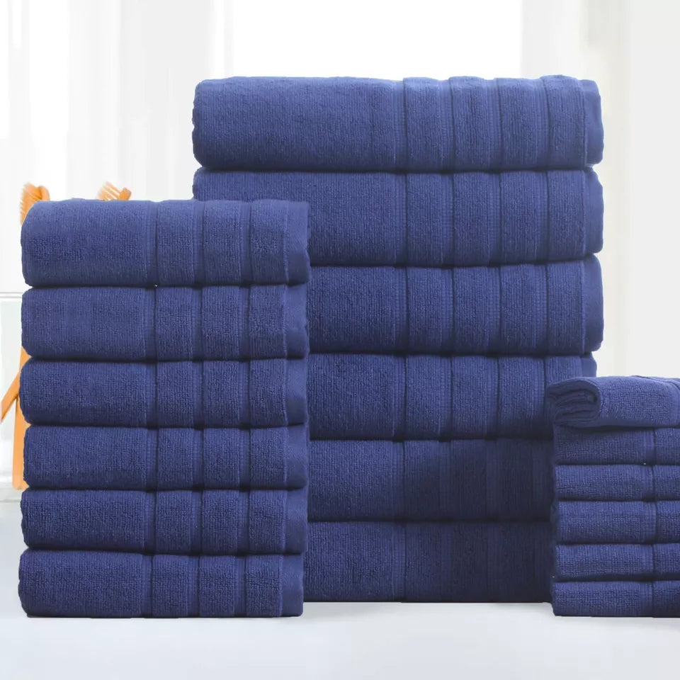 18-Piece: Bibb Home Zero Twist Egyptian Cotton Towel Set Footlocker Finishline Online