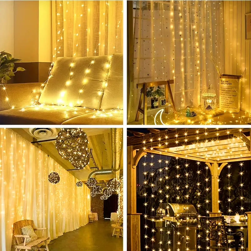 300 LED Curtain Fairy Lights For Sale Online