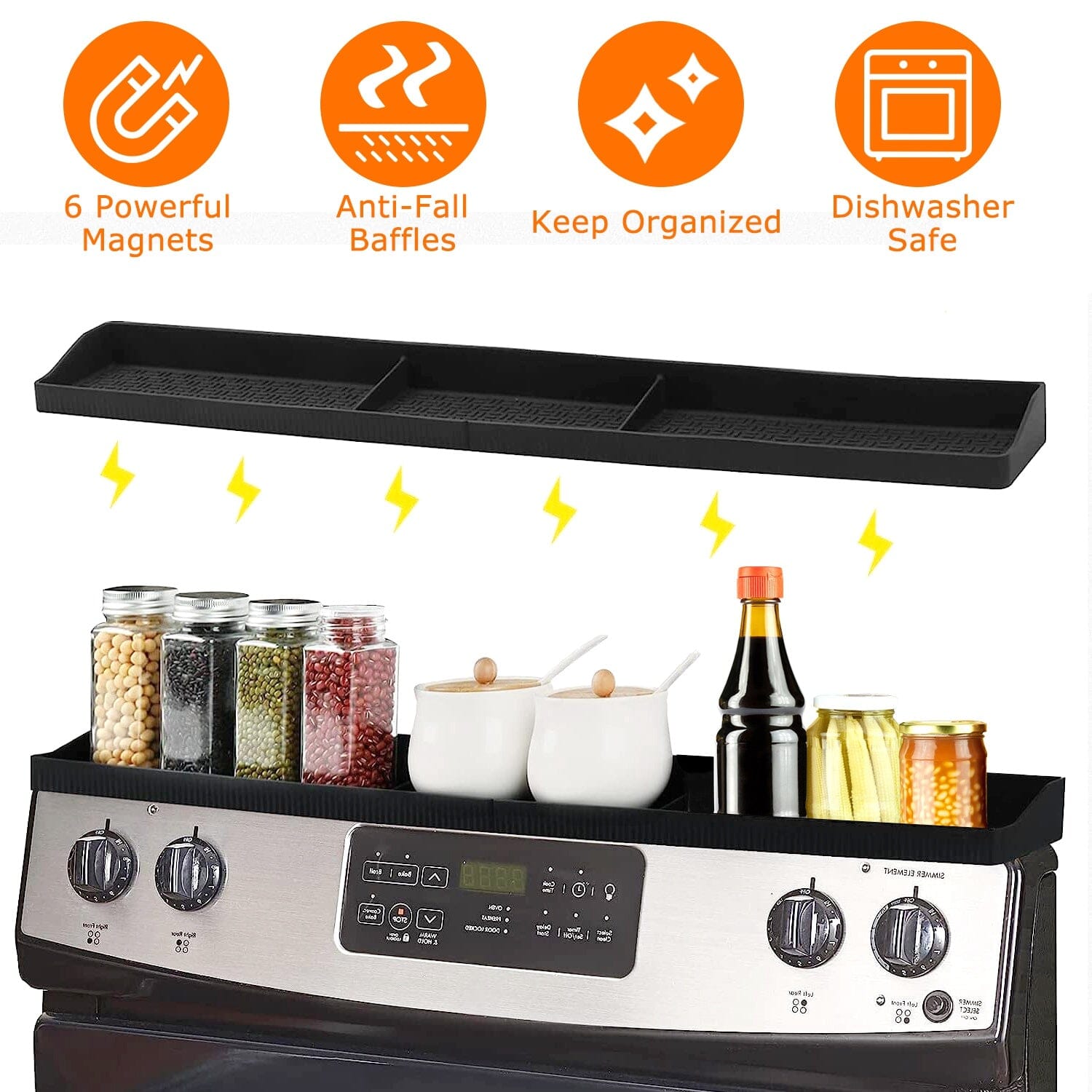 Magnetic Stove Top Shelf Silicone Non-Slip Organizer Buy Cheap Inexpensive