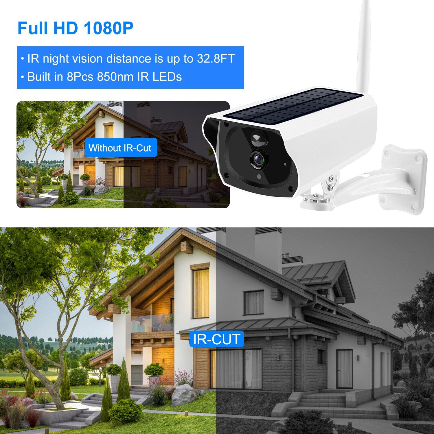 1080P Solar Powered Wifi IP Camera Shop For Sale