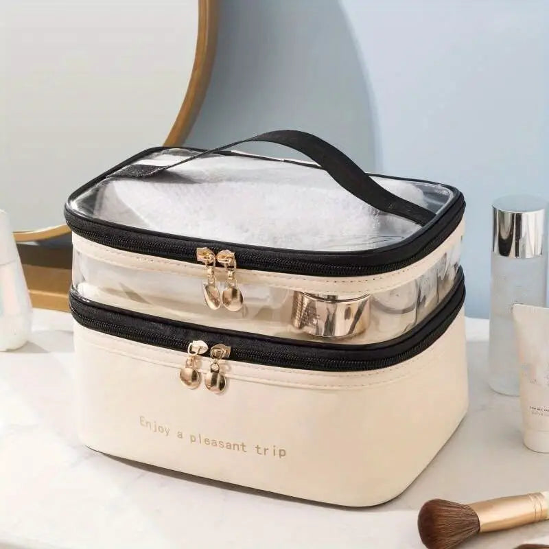 Women's Double Layer Makeup Bag 2025 Newest