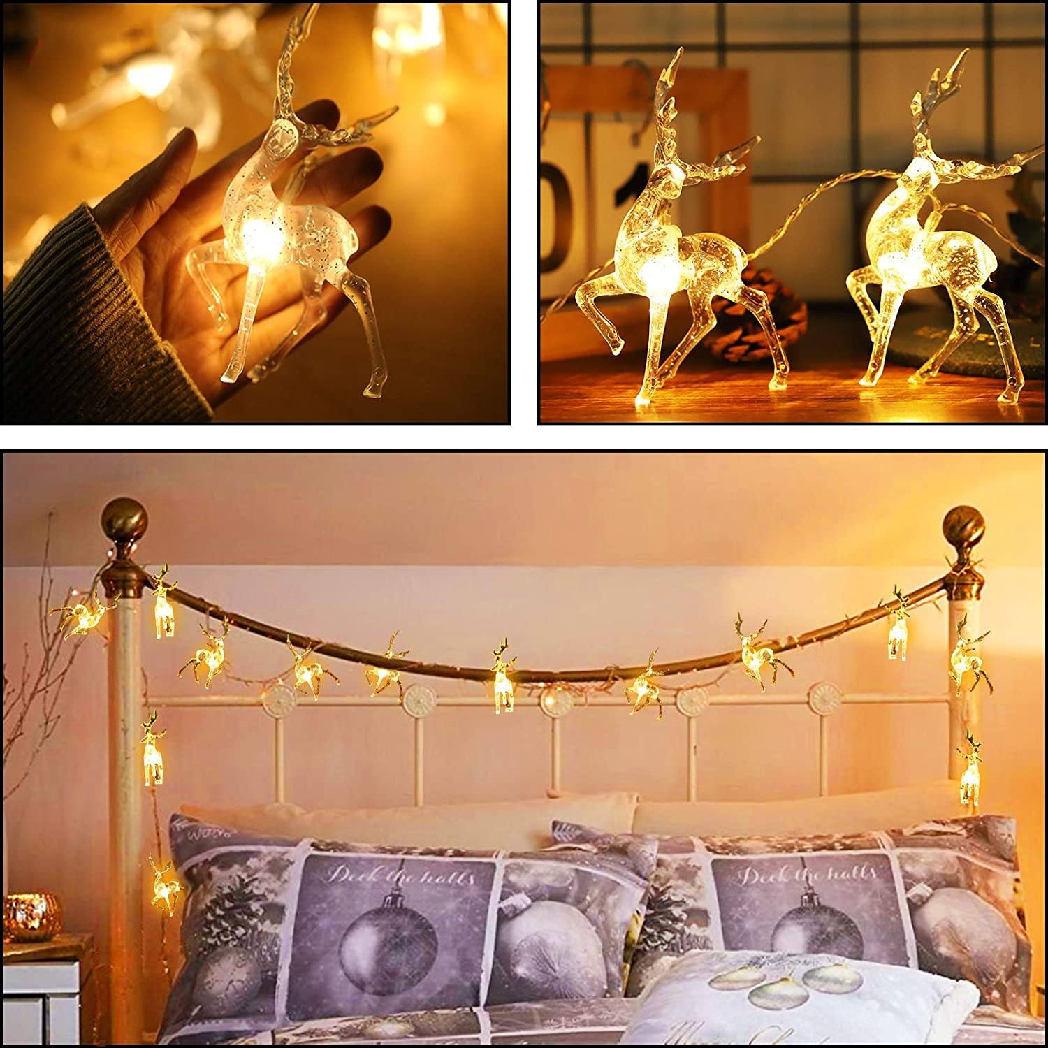 LED Warm White Christmas Lights Reindeer String Lights Free Shipping Cheap Pice