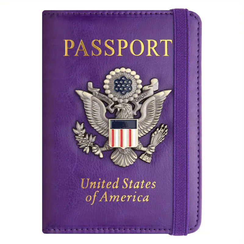 Creative Passport Holder Cover With 3D Metal Badge Discount Footaction