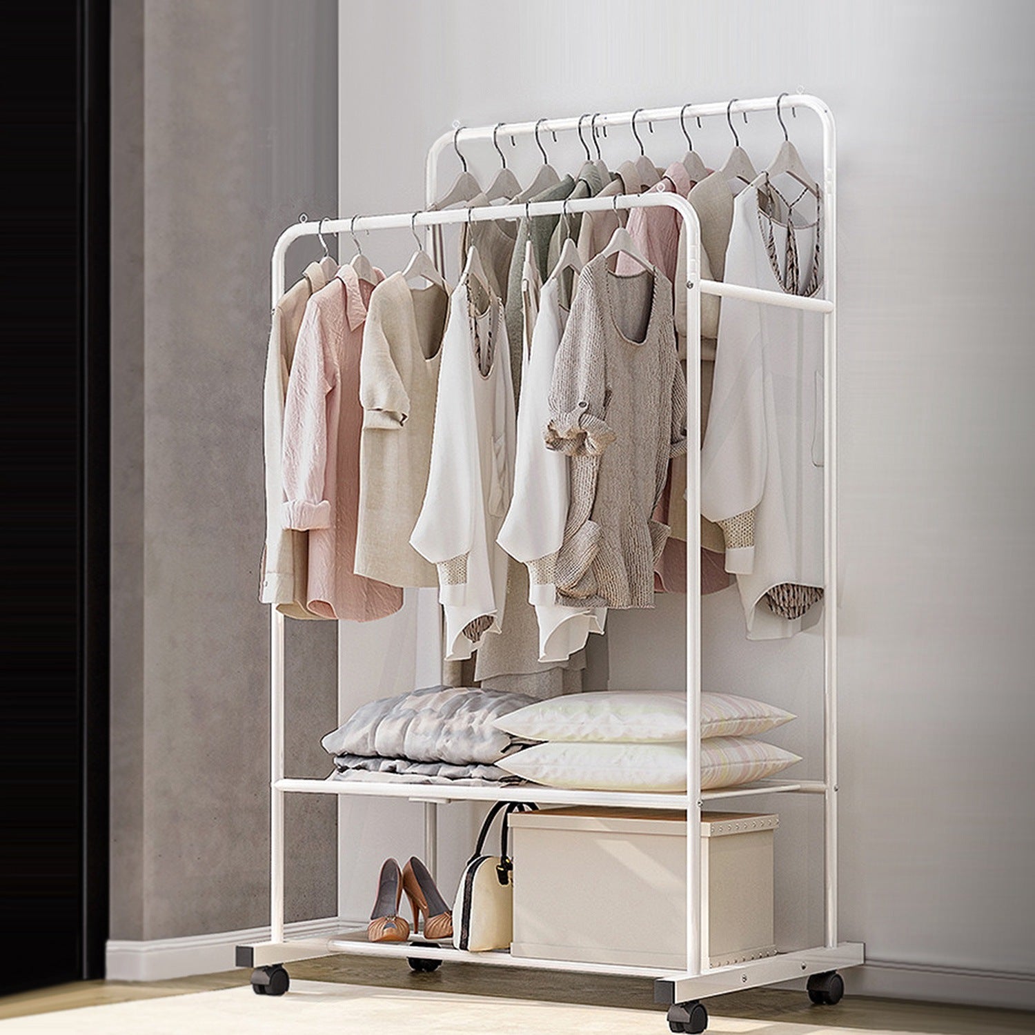 Garment Hanging Rack Clothing Rail Organizer Cheap Sale New