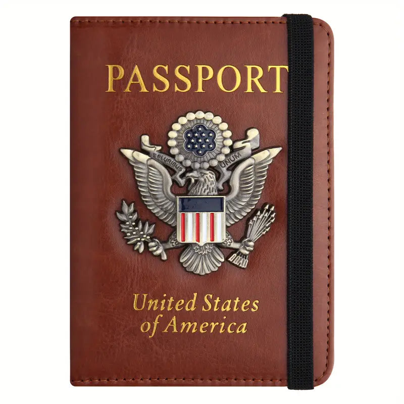 Creative Passport Holder Cover With 3D Metal Badge Discount Footaction