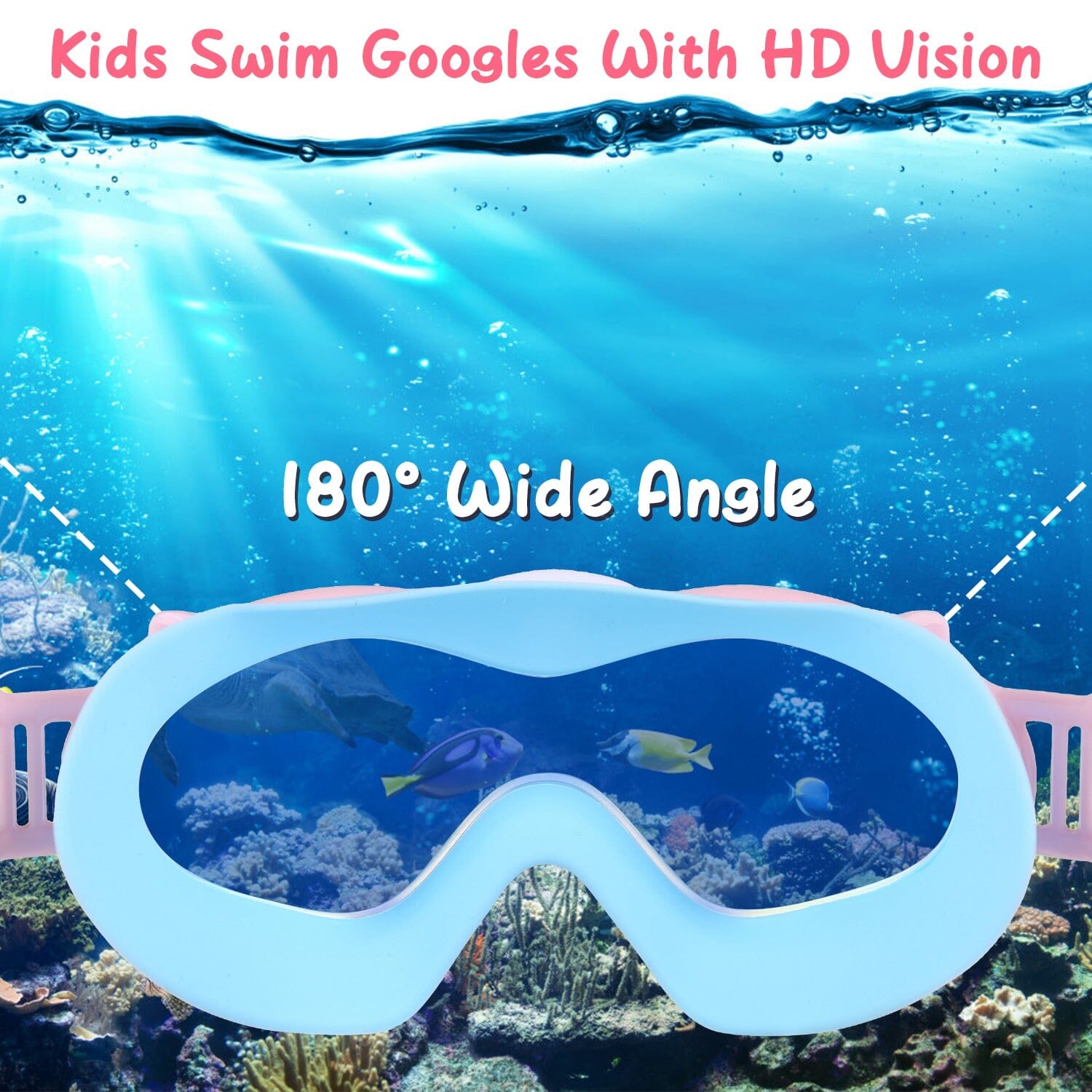 Kids Swim Goggles with Ear Plugs UV Protection Anti-Fog Leak Proof Outlet Affordable