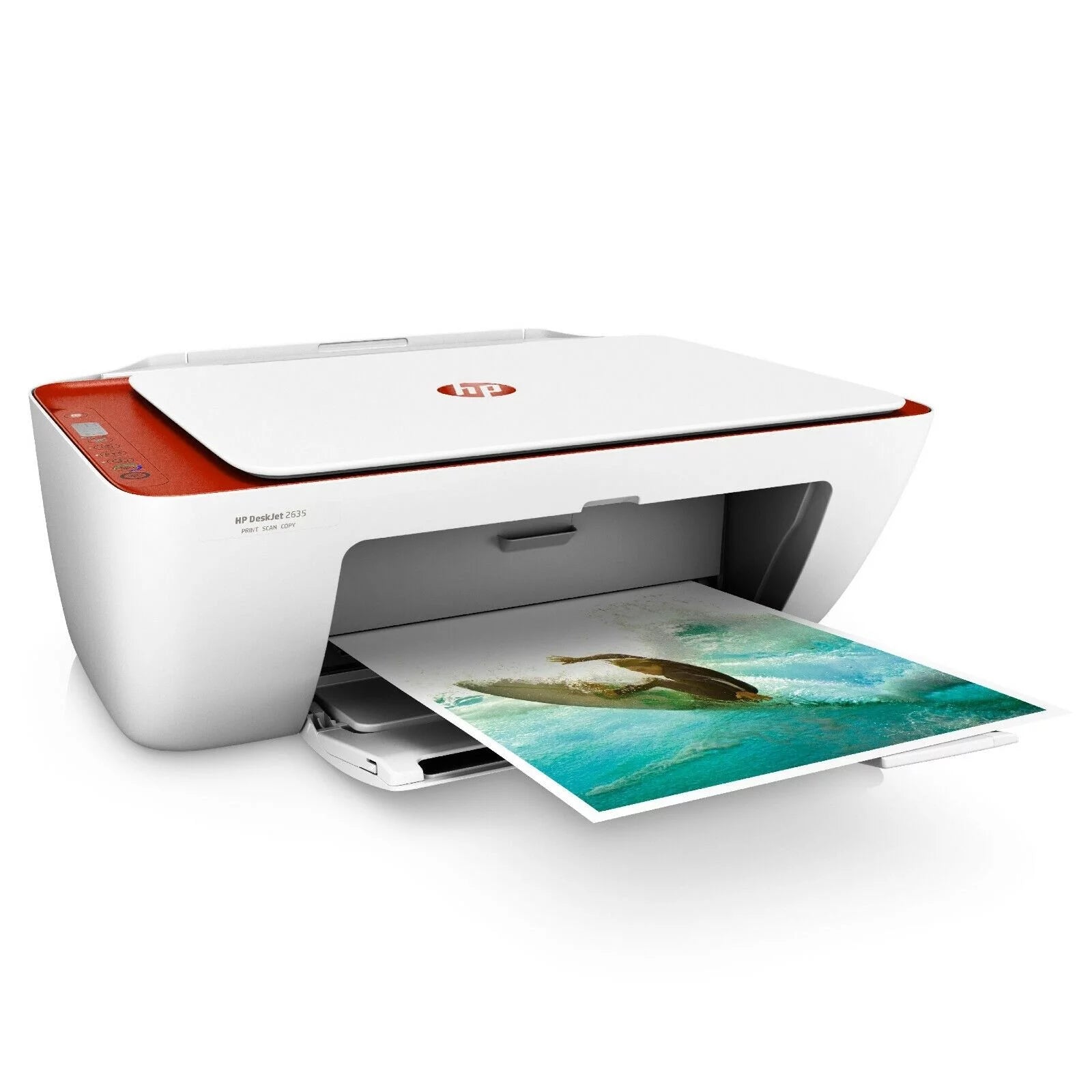 HP DeskJet 2635 NO INK Wireless All-in-One Printer (Red) (Refurbished) Reliable For Sale