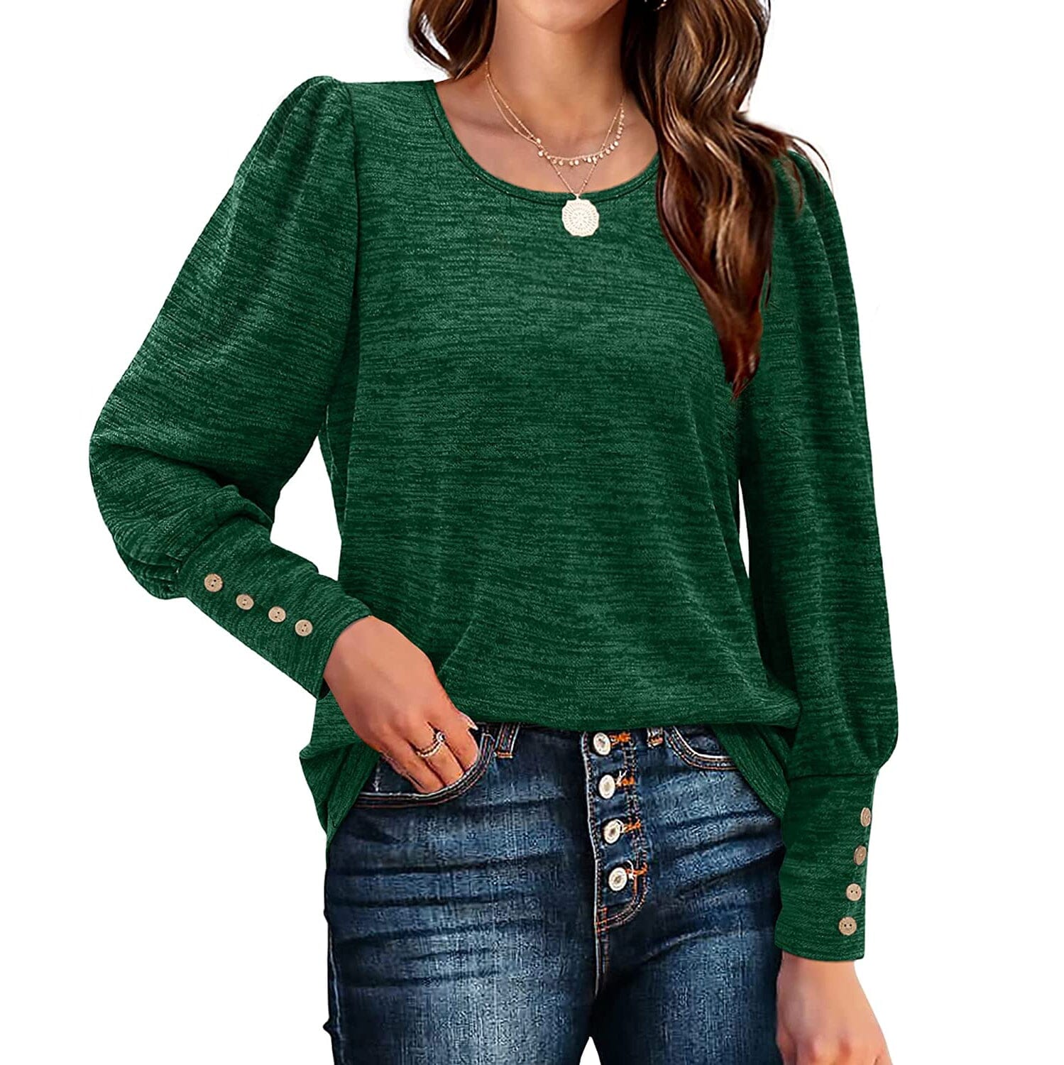 Women's Puff Sleeve Tops Discount High Quality