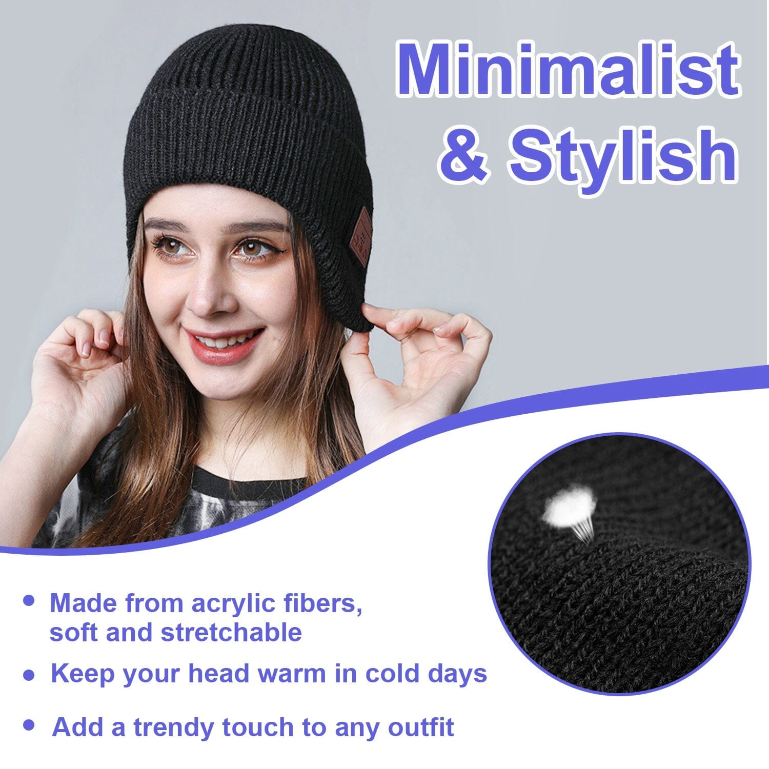 Wireless V5.0 Beanie Hat with Headphones USB Rechargeable Sale Recommend