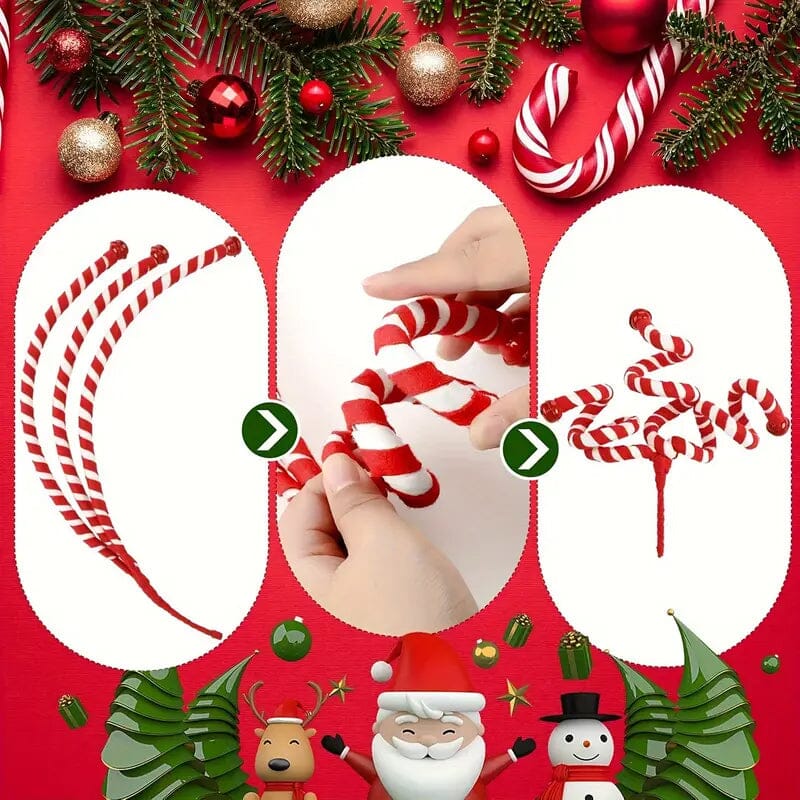 6-Pieces: Red White Candy Christmas Tree Decorations Genuine Cheap Online