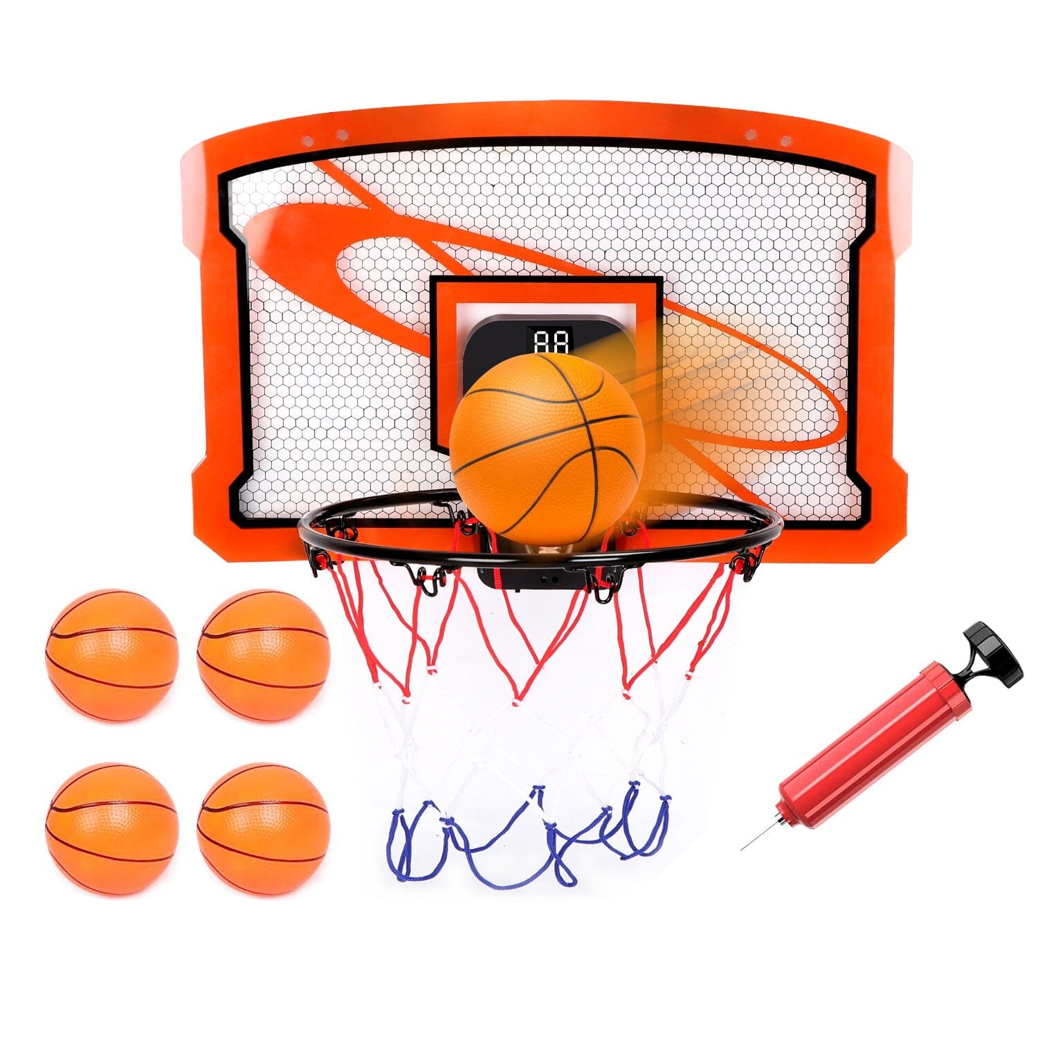 Indoor Mini Basketball Hoop Set with 4 Inflatable Balls Electric Audio Scorer For Cheap Online