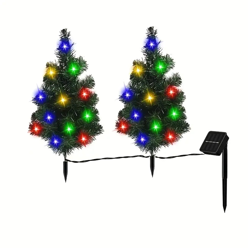 2-in-1 Solar Christmas Tree Lawn Light Sale High Quality