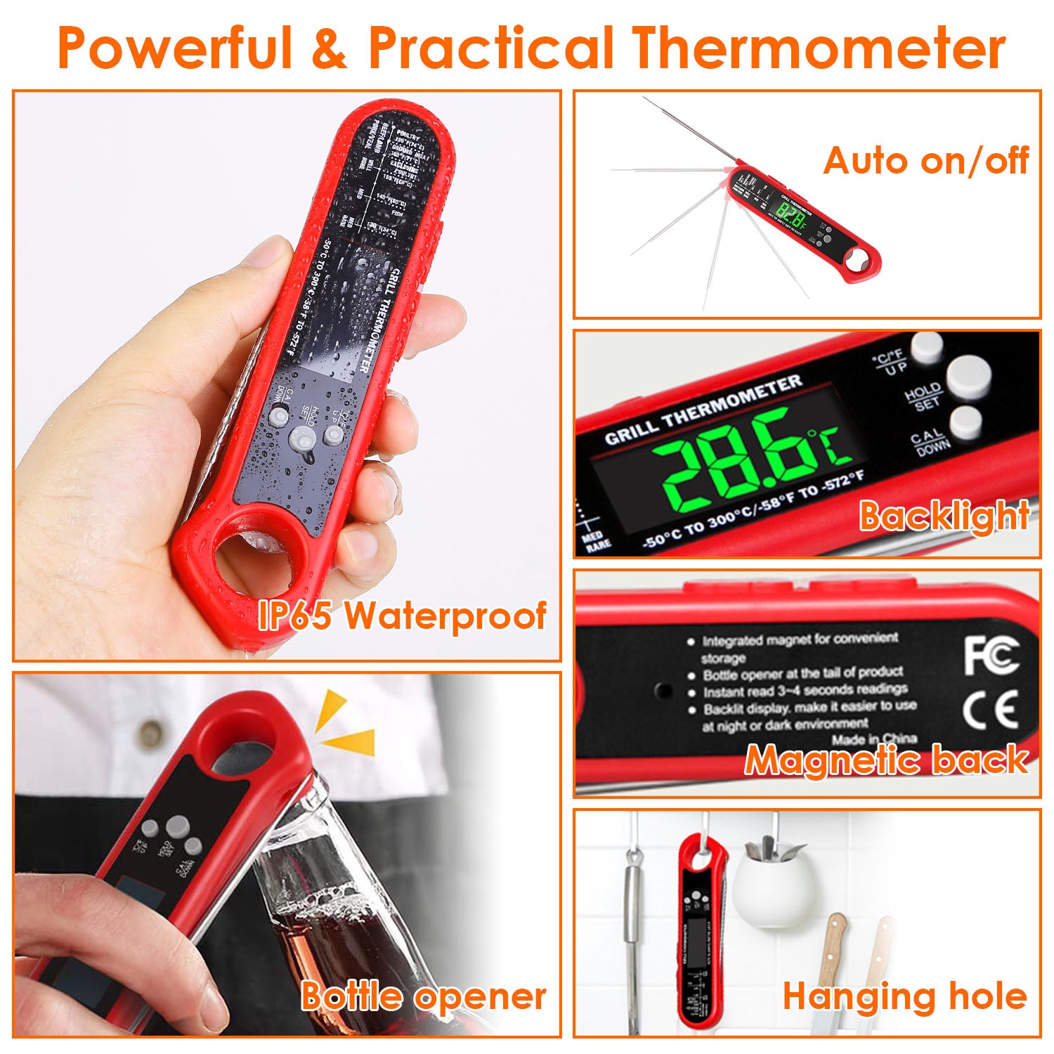 Digital Thermometer BBQ Meat Food Cooking Temperature Tester 100% Authentic Cheap Online