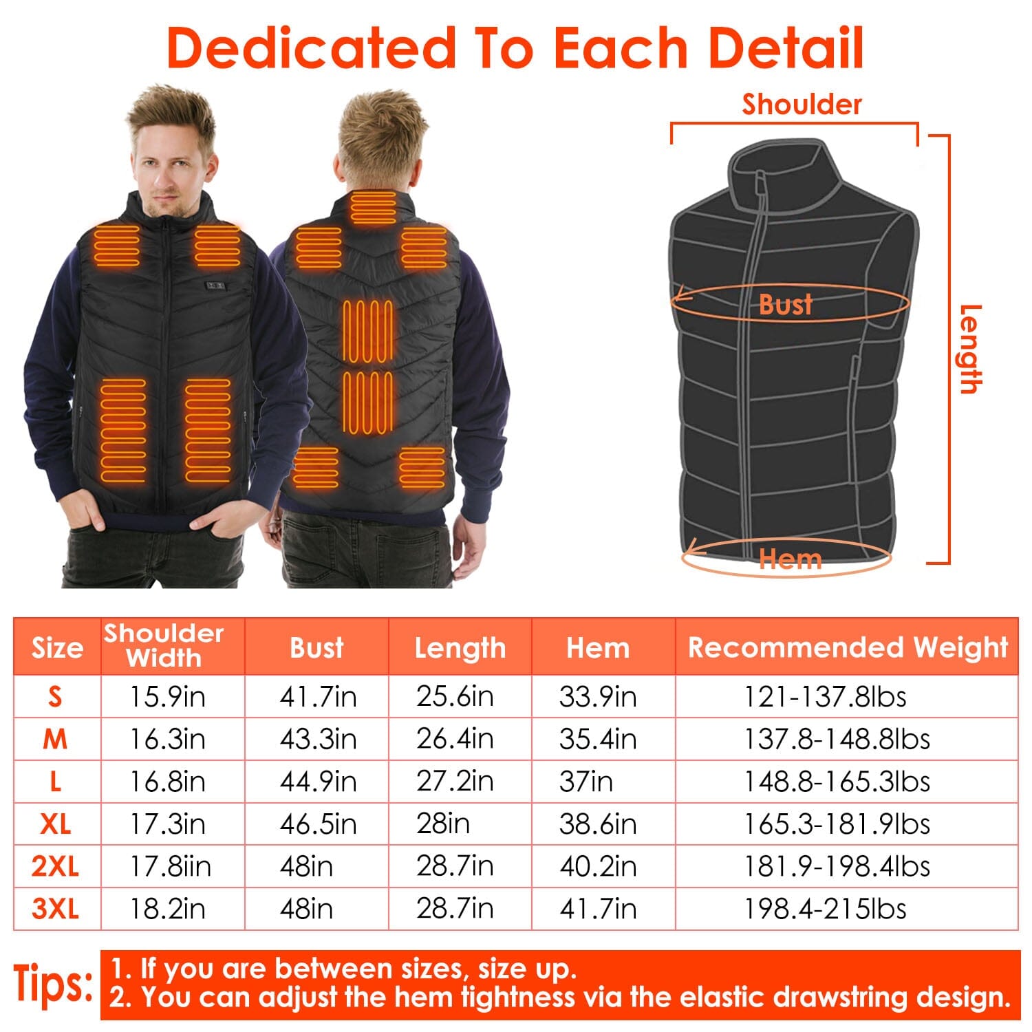 Heated Vest Electric USB Jacket with 3 Temperature Levels Cheap Sale Brand New Unisex